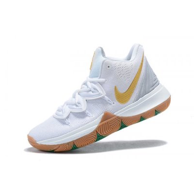 Nike Erkek Kyrie 5 Beyaz / Metal Altın / Platini Basketbol Ayakkabısı Türkiye - T5W66EKL